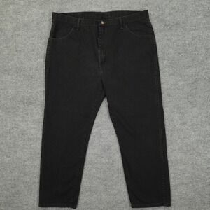 Rustler Jeans Mens 42x30 Black Tapered Leg Denim Dark Wash Mexico 5 Pocket